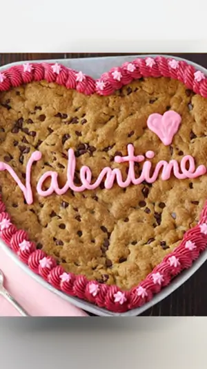 6"  Heart Shaped Chocolate Chip cookie